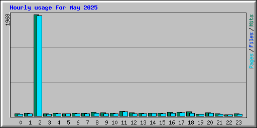 Hourly usage for May 2025